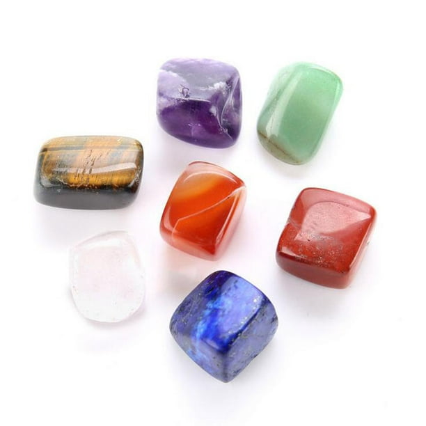 10PCS Chakra Stones Palm Natural Stone Reiki Healing Crystals Gemstones Decor